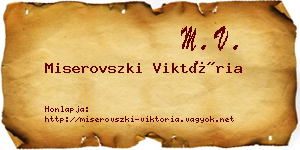Miserovszki Viktória névjegykártya